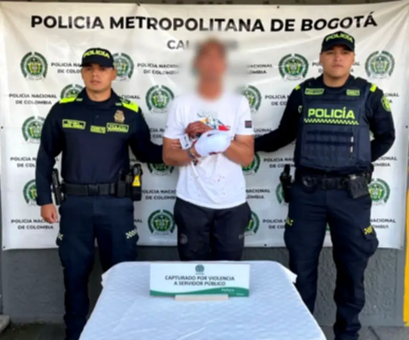 Juez impone prisión preventiva a hombre que agredió a patrullero de la Policía en Suba