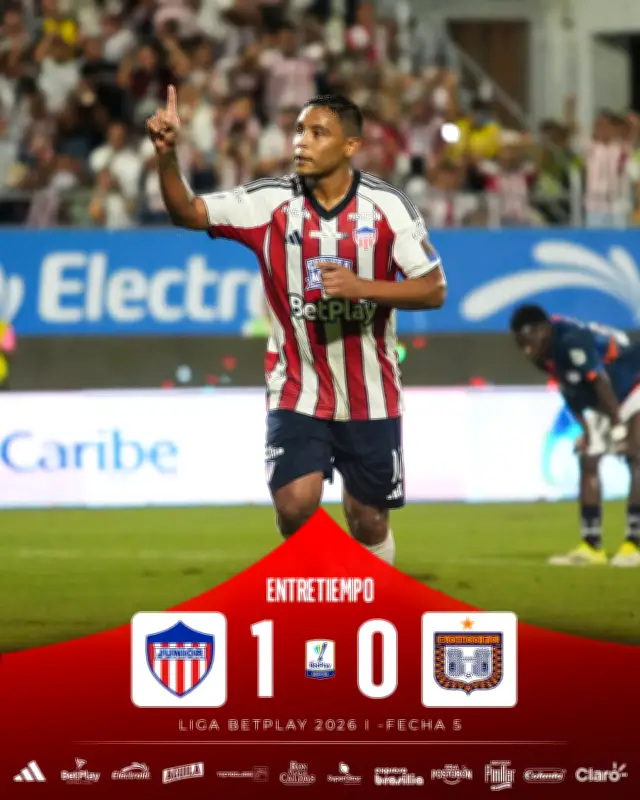 Junior golea y Santa Fe empata agónicamente en la fecha 5 de la Liga BetPlay