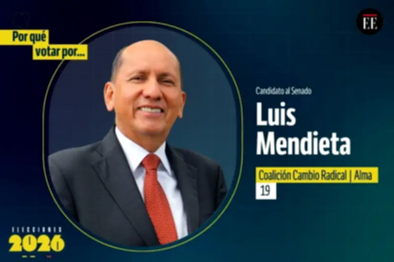 Luis Mendieta, candidato al Senado, revela su postura sobre seguridad, corrupción y paz