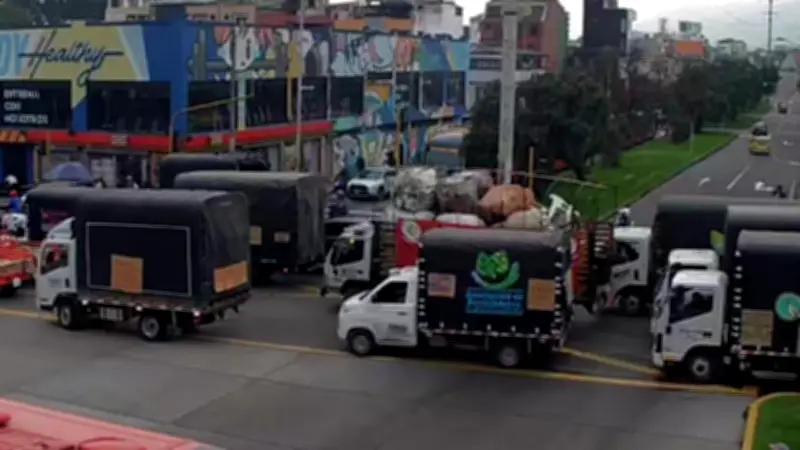 Manifestación de recicladores afecta movilidad en la avenida El Dorado de Bogotá