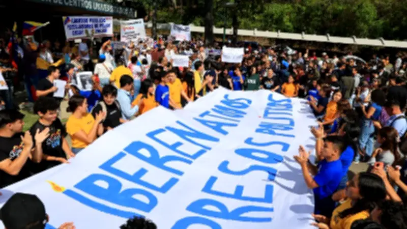 Masivas protestas en Caracas exigen liberación total de presos políticos en Venezuela