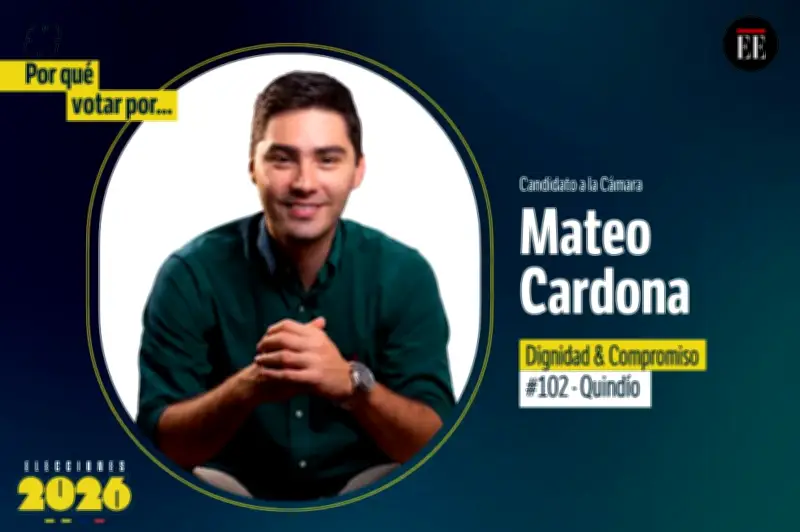 Mateo Cardona, candidato al Congreso por Quindío, presenta su visión política y propuestas
