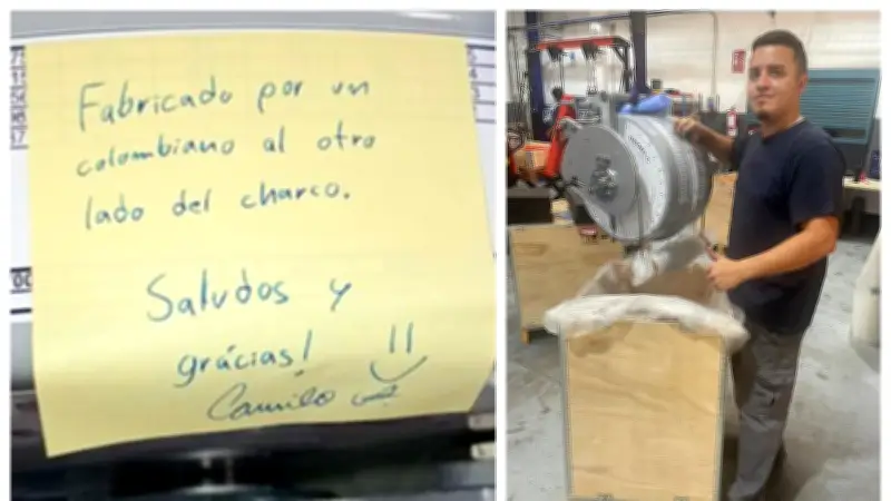 Mecánico colombiano en España envía repuesto con emotiva nota al Metro de Medellín