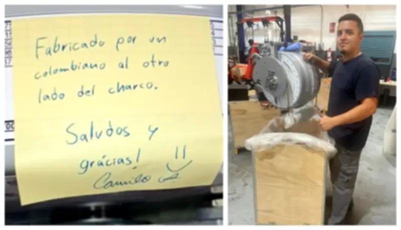 Mecánico colombiano en España fabrica repuesto para Metro de Medellín con emotiva nota
