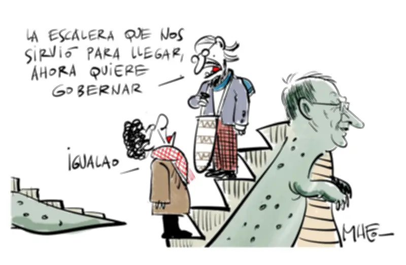 Mheo critica la corrupción política en su caricatura más reciente