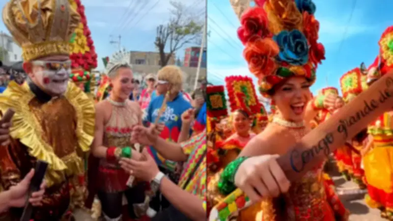 Michelle Char rinde homenaje al Rey Momo en el Carnaval de Barranquilla