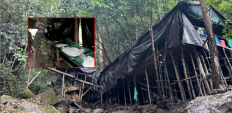 Operación conjunta destruye masivo laboratorio de cocaína de disidencias en Norte de Antioquia