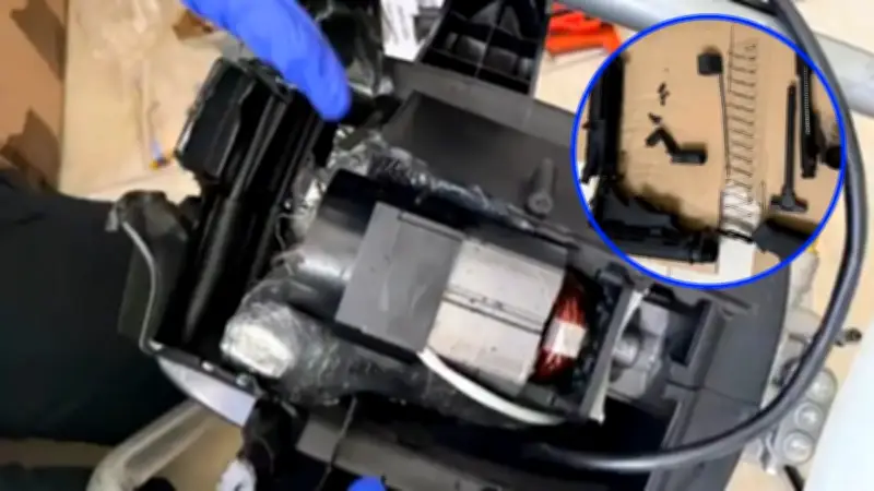 Partes de arma ocultas en hidrolavadoras llegan a Medellín desde Estados Unidos