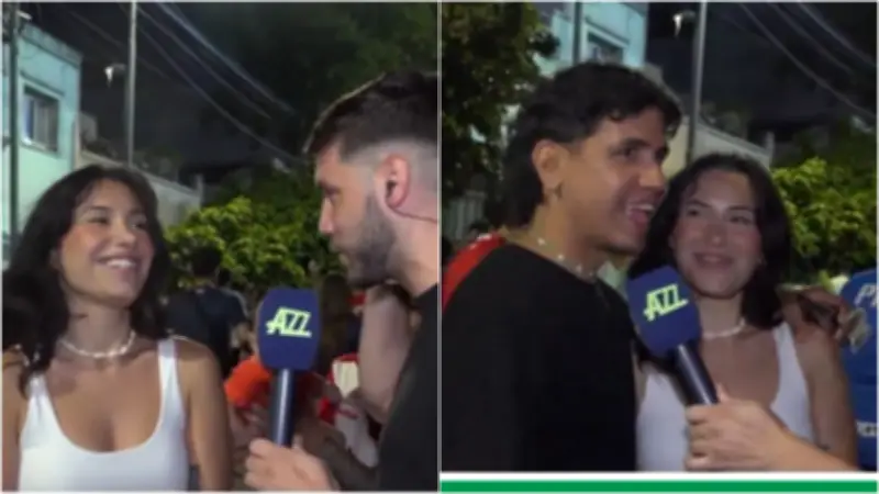 Periodista argentino se ilusiona con turista alemana, pero novio colombiano le roba escena viral