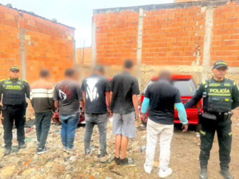 Policía captura a cinco personas y recupera vehículos hurtados en operativo en Ciudad Bolívar