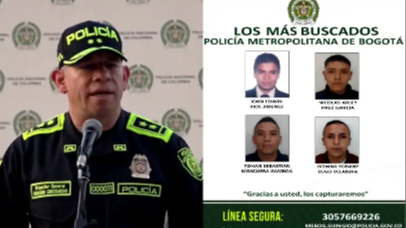 Policía de Bogotá busca a integrantes de banda 'Los Pumas' por robos violentos de vehículos