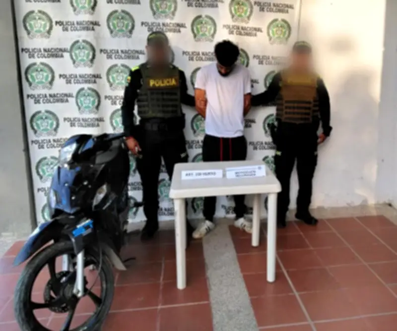Policía de Bolívar captura a 'Barba Azul' por hurto de motocicleta en Magangué