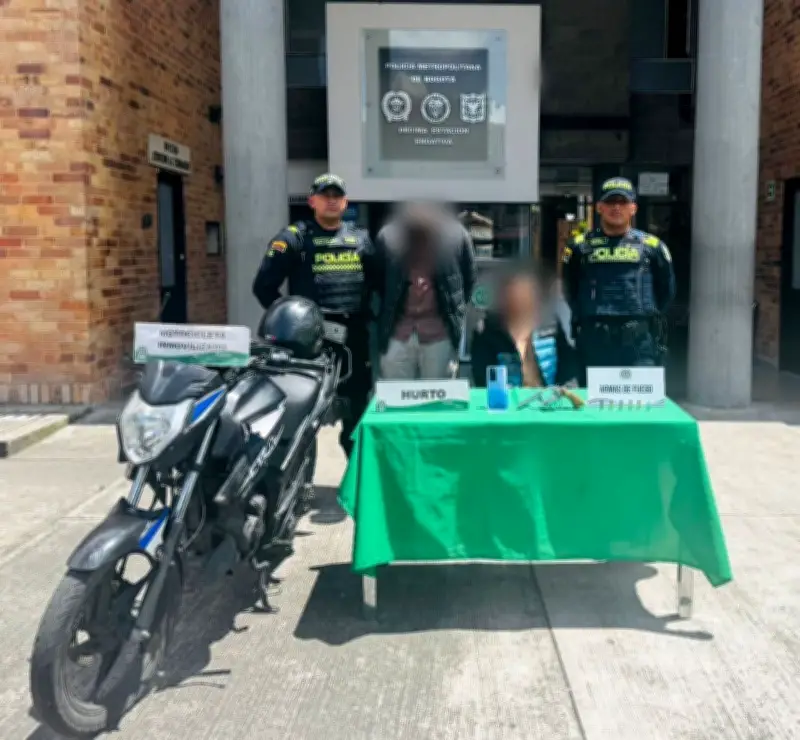 Policía frustra hurto millonario en Engativá y captura a dos sujetos con antecedentes penales