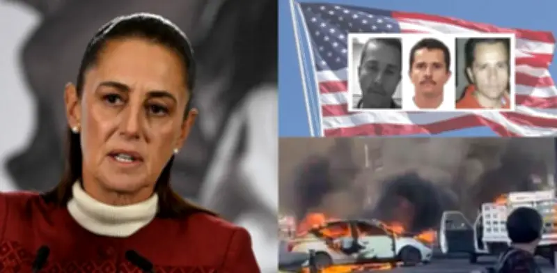 Presidenta Sheinbaum llama a la calma tras muerte de 'El Mencho' que desató narcobloqueos en México