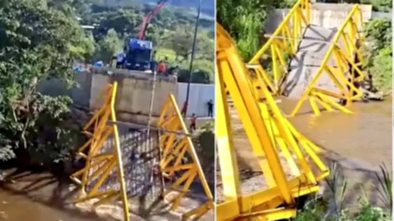 Puente El Triunfo en Moniquirá colapsa: seis personas resultan heridas tras desplome