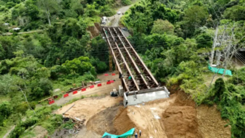 Puente La Carpintera en Santander alcanza 89% de avance en obras del Par Vial Bucaramanga-Rionegro