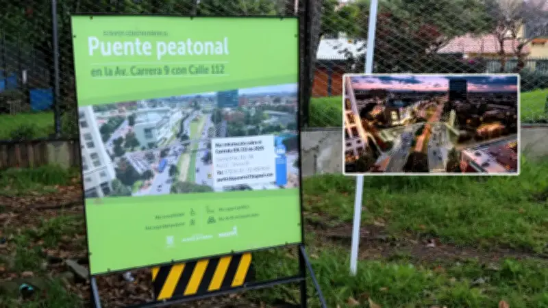 Puente peatonal en Bogotá retoma obras tras 6 años con costo que supera el doble del inicial