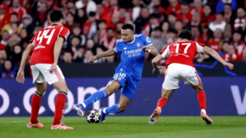 Real Madrid vs Benfica en Champions: Mbappé baja y hora para ver en Colombia