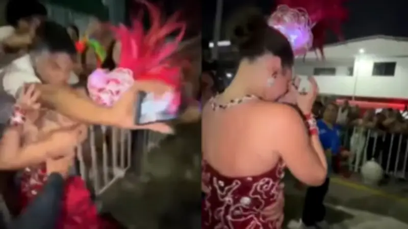 Reina del Carnaval de Barranquilla sufre acoso durante La Guacherna