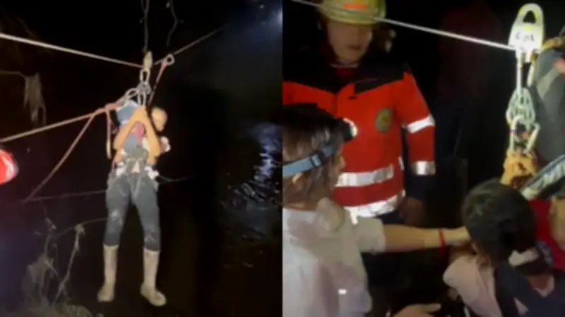 Rescatan a madre y sus dos hijos en Necoclí durante emergencia por lluvias en Urabá