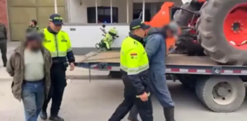 Robo de tractor revela brutal asalto en Cucunubá: víctimas amordazadas y drogadas