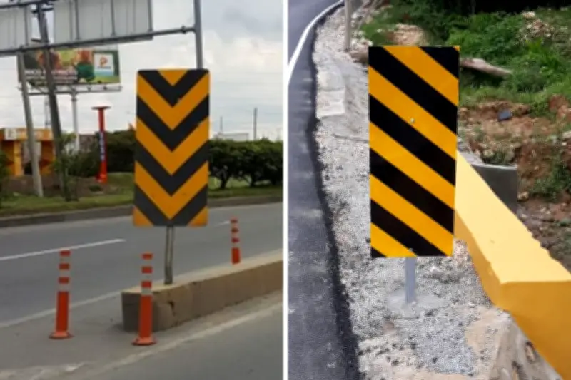 Señales de tránsito en V y diagonal: diferencias clave para conductores colombianos