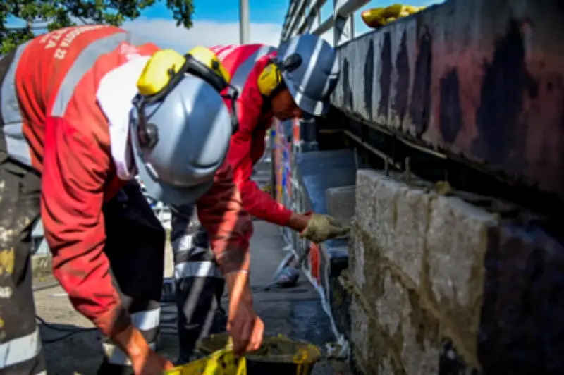 Sellaron huecos en puente de la NQS con calle 19 que usaban ladrones para esconderse