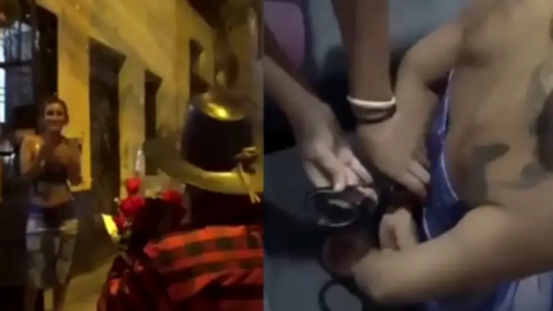 Serenata de San Valentín termina en captura: mujer recibe flores y detención