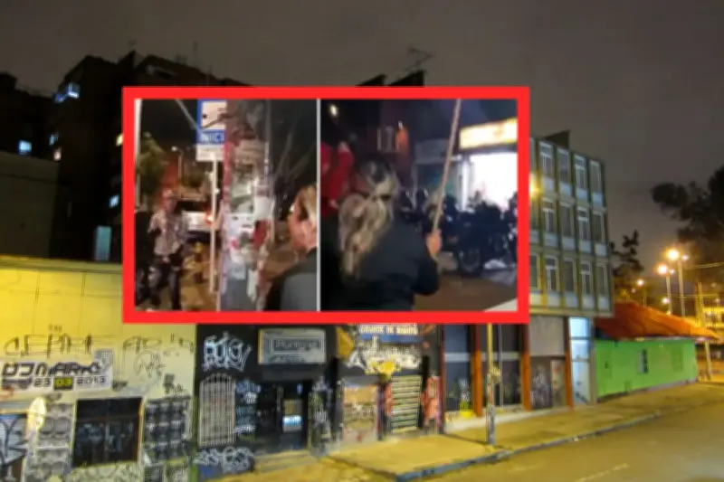Terror en Chapinero: Gavilla armada con cuchillos ataca a ciudadanos y vendedores en Bogotá