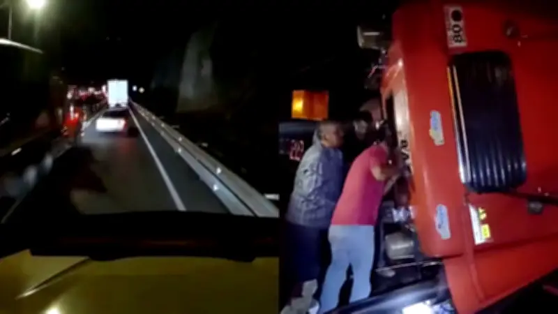 Tragedia vial en Armenia-Cajamarca: tractocamión sin frenos deja un motociclista muerto y cuatro heridos