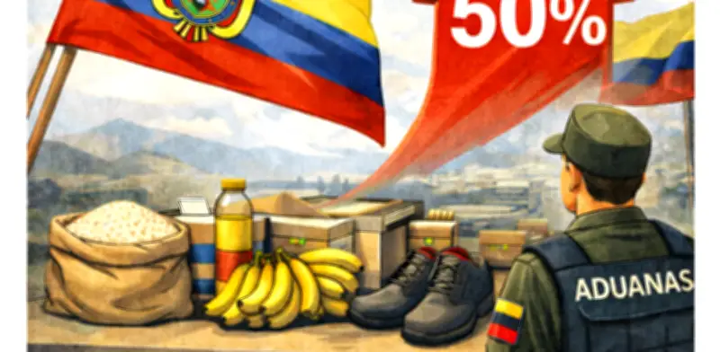 Transportadores ecuatorianos amenazan con protestas por aranceles del 50% de Noboa a Colombia