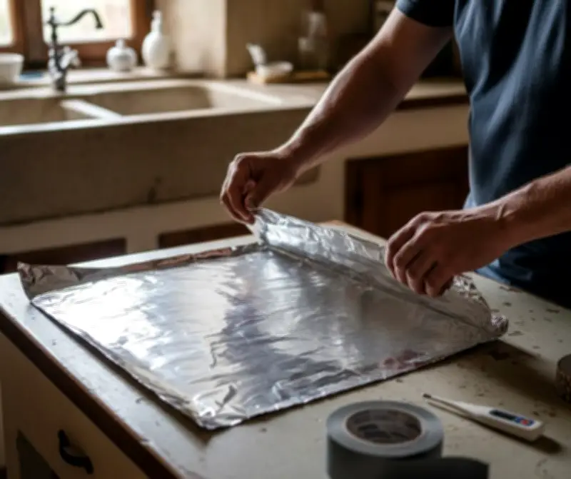 Truco con papel aluminio revela filtraciones de agua en paredes sin herramientas costosas