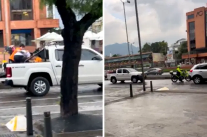 Video muestra desesperado traslado de víctima de sicariato en camioneta por la calle 85 de Bogotá