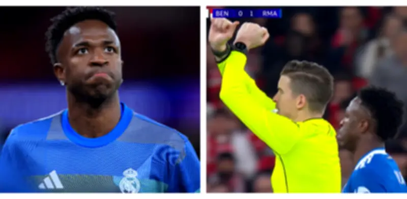Vinícius denuncia insulto racista en partido Benfica-Real Madrid de Champions League