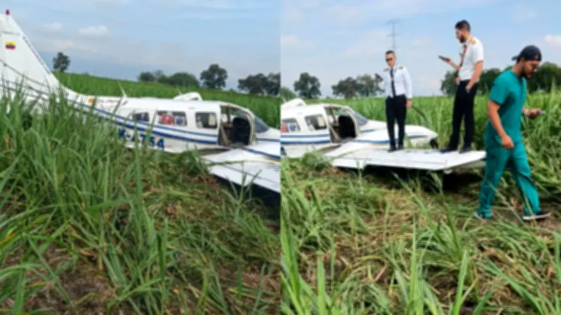 Vuelo ambulancia se accidenta cerca del aeropuerto de Cali: cuatro ocupantes ilesos