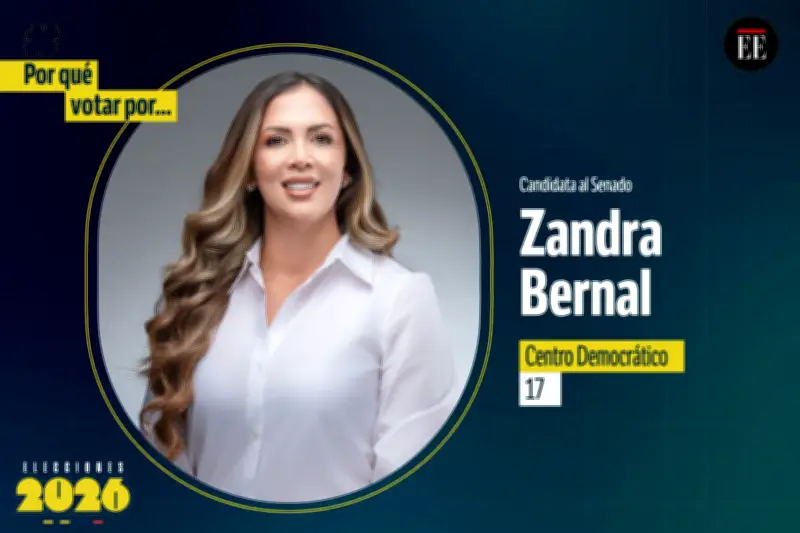Zandra Bernal: 'Mi motivación es que Colombia vuelva a avanzar con orden, seguridad y estabilidad'