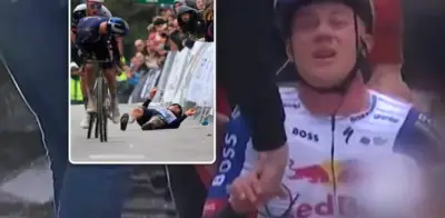 Accidente grave deja al ciclista Maxim Van Gils con fractura de pelvis y fuera de competencia