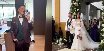 Andy Rivera testigo del amor en la boda de su padre Jhonny Rivera con Jenny López