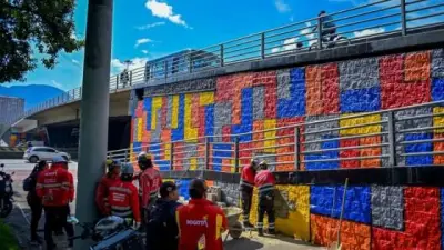 Bogotá sella huecos en puente de NQS con calle 19 para combatir delincuencia