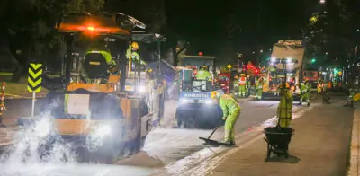 Bogotá supera el millón de metros cuadrados en reparcheo vial con intervenciones nocturnas