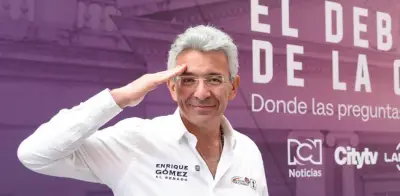 Candidato Enrique Gómez acusa al gobierno de crear crisis humanitaria en salud