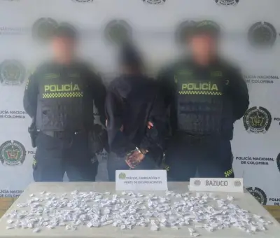 Capturan a alias 'Crispeta' con 235 dosis de bazuco en operativo contra microtráfico en Bolívar