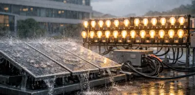 Científicos chinos crean generador que transforma lluvia en electricidad y enciende 50 luces