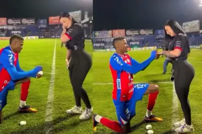 Compromiso futbolístico más breve: pedida de mano en cancha termina en ruptura a los 3 días