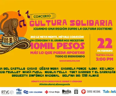 Concierto Cultura Solidaria: Artistas unen talentos para ayudar a víctimas de lluvias