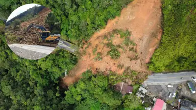 Derrumbe en San Luis bloquea autopista Medellín-Bogotá por hasta cuatro días