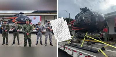 Ejército incauta helicóptero negro con vínculos a mafia y narcotráfico en Cota