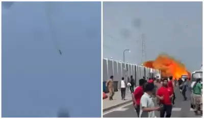 Impactante video muestra caída de misil iraní interceptado en Doha, Catar