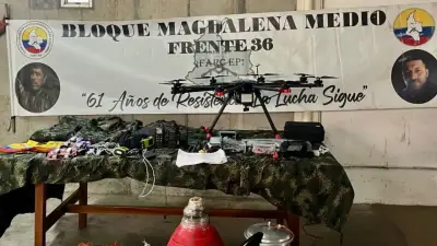 Incautan dron y explosivos improvisados de disidencias en San Andrés de Cuerquía