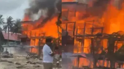 Incendio de grandes proporciones consume hotel en zona turística de Santa Marta